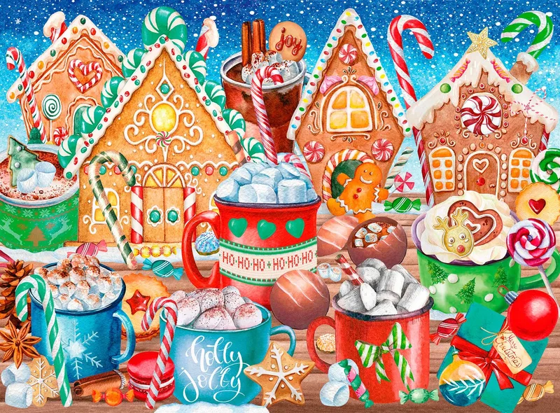 puzzel Candy Canes and Cocoa - legpuzzel - 200 stukjes van Ravensburger, editie Meerkleurig – doos 2 van 2
