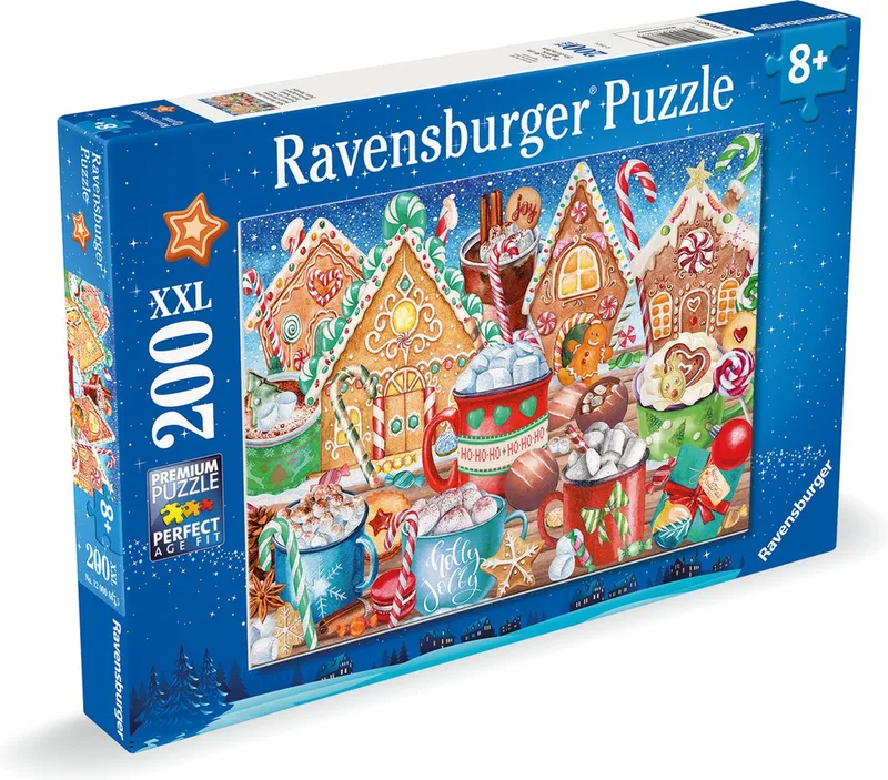 puzzel Candy Canes and Cocoa - legpuzzel - 200 stukjes van Ravensburger, editie Meerkleurig – doos 1 van 2