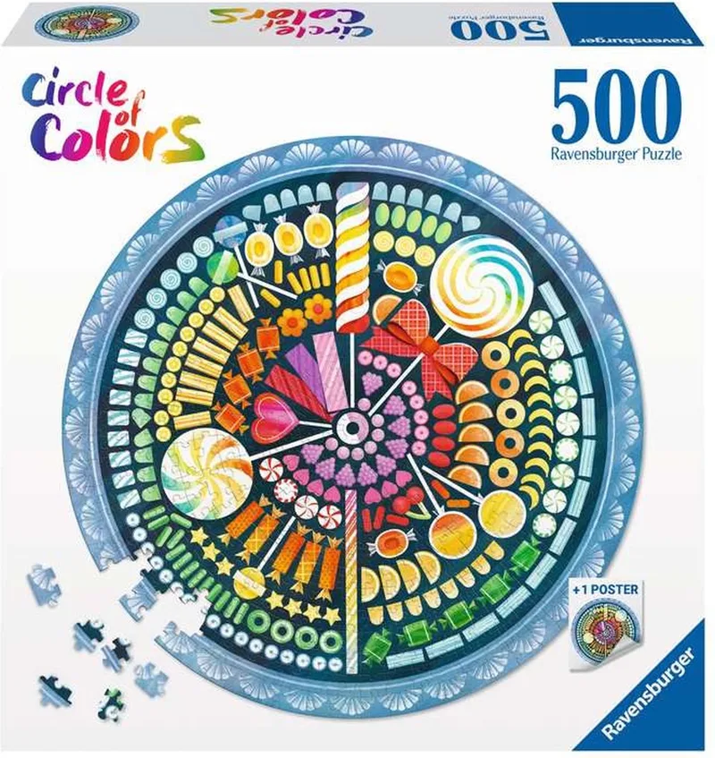 puzzel Candy - Legpuzzel - 500 stukjes van Ravensburger, editie Meerkleurig – doos