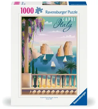 puzzel Capri - 1000 stukjes legpuzzel. von Ravensburger, Ausgabe Mehrfarbig – Schachtel 2 von 2
