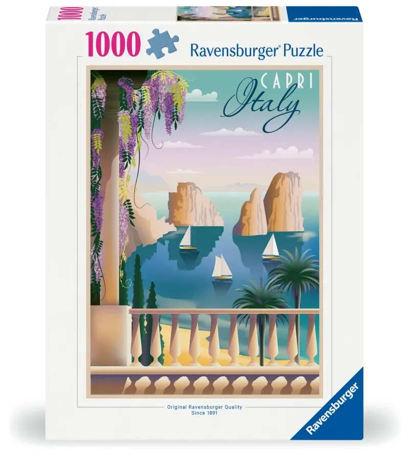 puzzel Capri - 1000 stukjes legpuzzel. von Ravensburger, Ausgabe Mehrfarbig – Schachtel 2 von 2