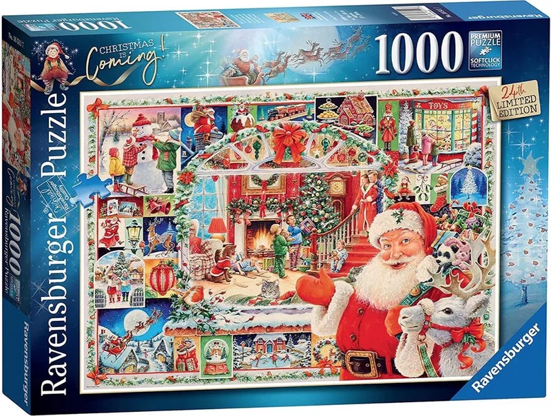 puzzel Christmas is Coming! - Legpuzzel - 1000 stukjes van Ravensburger, editie Meerkleurig – doos