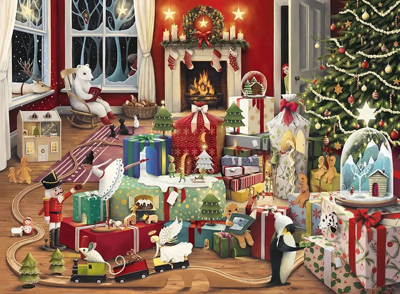 puzzel Christmas Time - 500 stukjes kerst legpuzzel. van Ravensburger, editie Meerkleurig – doos 1 van 2