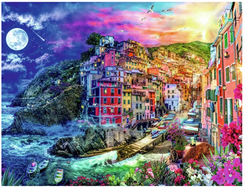 puzzel Cinque Terre - kleurrijke legpuzzel 2000 stukjes. from Ravensburger, Multicolour edition – box 1 of 2