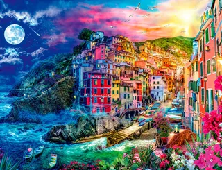 puzzel Cinque Terre - kleurrijke legpuzzel 2000 stukjes. from Ravensburger, Multicolour edition – box 2 of 2