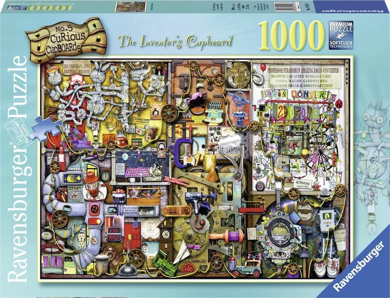puzzel Colin Thompson The inventors cupboard - Legpuzzel - 1000 stukjes von Ravensburger, Ausgabe Mehrfarbig – Schachtel