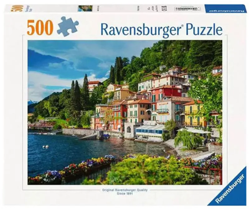 puzzel Comomeer Italië - legpuzzel 500 stukjes landschap. van Ravensburger, editie Meerkleurig – doos 1 van 2