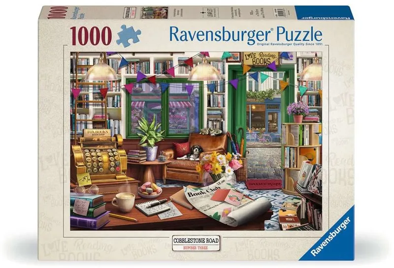 Puzzel -De Boekenwinkel - 1000 stukjes from Ravensburger, Green edition – box