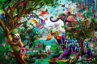 puzzel De draken van de tropen - Legpuzzel - 4000 stukjes de Ravensburger, édition Multicolore – boîte 2 sur 2