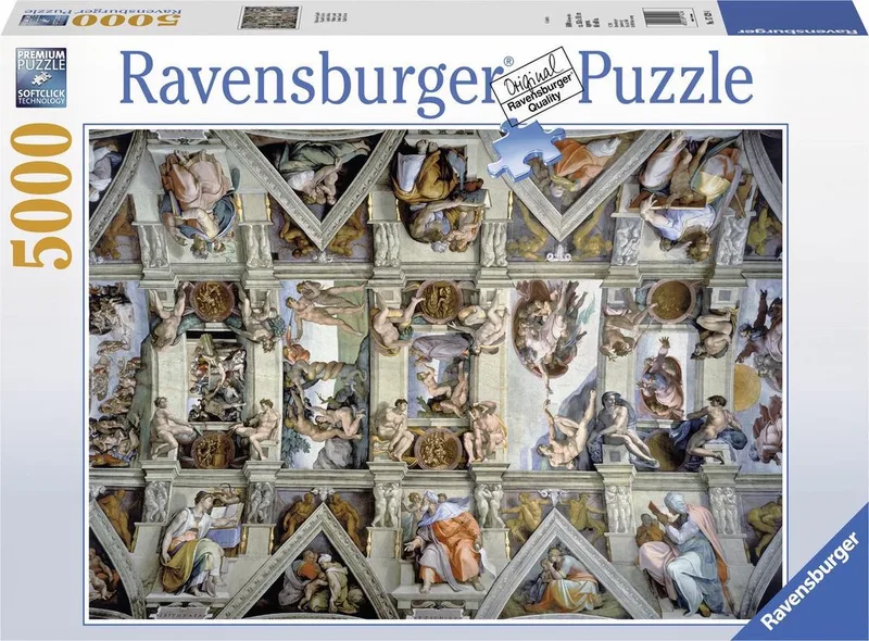 puzzel De Sixtijnse Kapel - Legpuzzel - 5000 stukjes van Ravensburger, editie Meerkleurig – doos