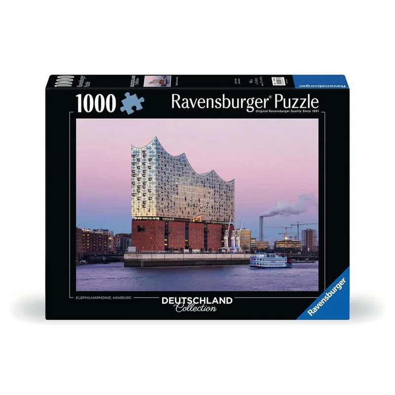 puzzel Deutschland Collection - Elbphilharmonie Hamburg - 1000 stukjes. fra Ravensburger, Flerfarvet-udgave – æske 1 af 2