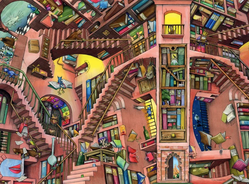 puzzel Die Verrückte Bibliothek - 500 stukjes. from Ravensburger, Multicolour edition – box 2 of 2