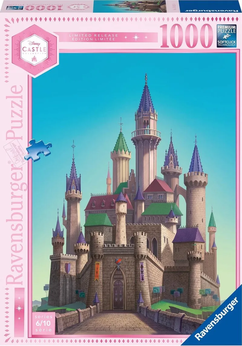 puzzel Disney Aurora's Castle - Legpuzzel - 1000 stukjes Disney from Ravensburger, Multicolour edition – box