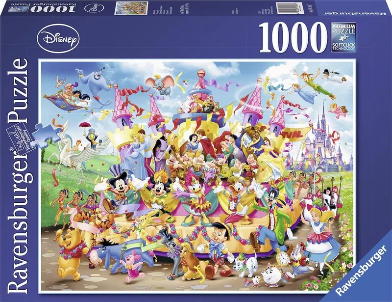 puzzel Disney Carnival - Legpuzzel - 1000 stukjes de Ravensburger, édition Multicolore – boîte