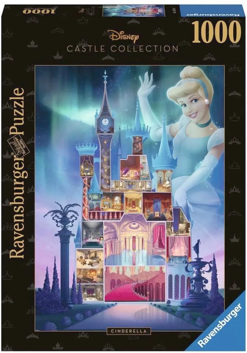 Puzzel Disney Castles Cinderella 1000pcs van Ravensburger, editie Meerkleurig – doos