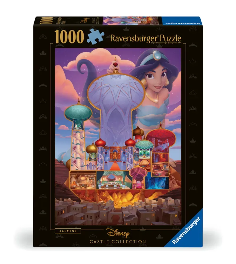 puzzel Disney Castles Jasmine - 1000 stukjes cartoon. från Ravensburger, utgåva Flerfärgad – kartong 2 av 2