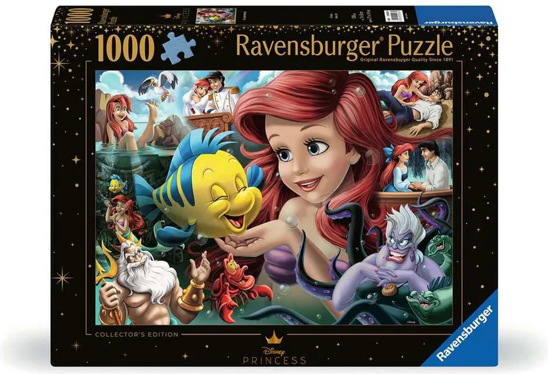 puzzel Disney De Kleine Zeemeermin 1000 stukjes karton. von Ravensburger, Ausgabe Mehrfarbig – Schachtel 1 von 2