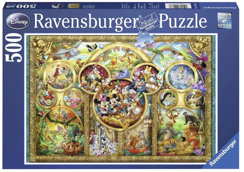 puzzel Disney familie - Legpuzzel - 500 stukjes from Ravensburger, Multicolour edition – box