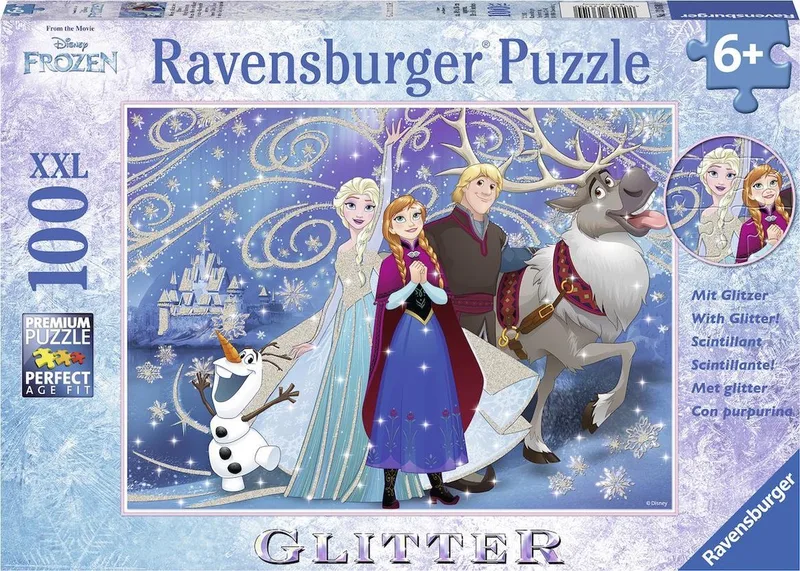 puzzel Disney Frozen Glinsterende sneeuw - Legpuzzel - 100 stukjes de Ravensburger, édition Multicolore – boîte