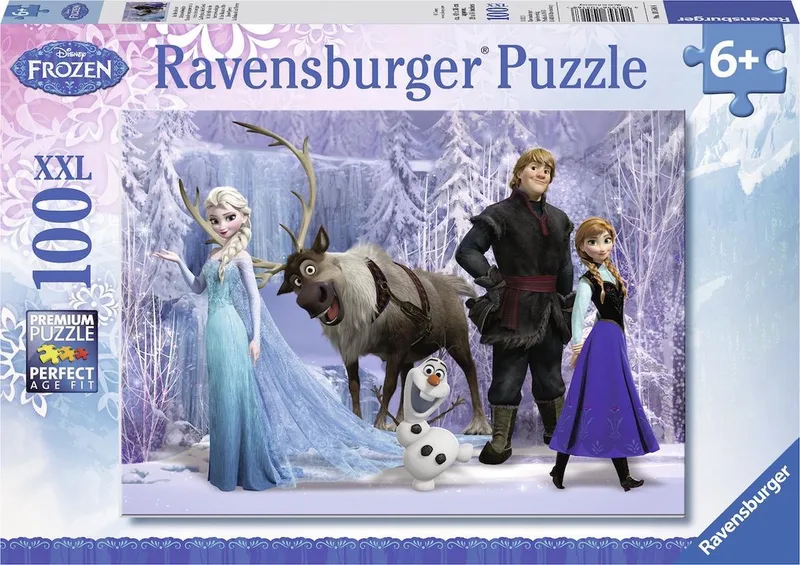 puzzel Disney Frozen: In het rijk de Sneeuwkoningin - Legpuzzel - 100 stukjes von Ravensburger, Ausgabe Mehrfarbig – Schachtel 1 von 3
