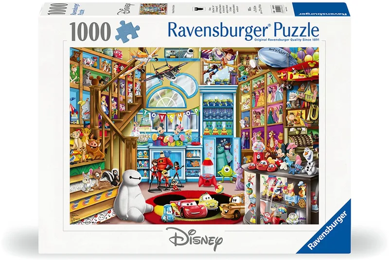 puzzel Disney In de speelgoedwinkel - Legpuzzel - 1000 stukjes van Ravensburger, editie Meerkleurig – doos