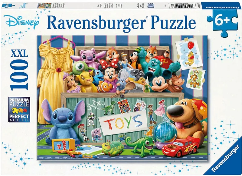 puzzel Disney Pixar Multicharacter - Legpuzzel - 100 XXL stukjes de Ravensburger, édition Multicolore – boîte