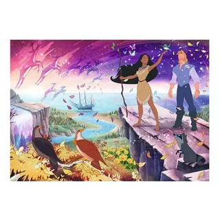 puzzel Disney - Pocahontas - 1000 stukjes legpuzzel. de Ravensburger, édition Multicolore – boîte 1 sur 4