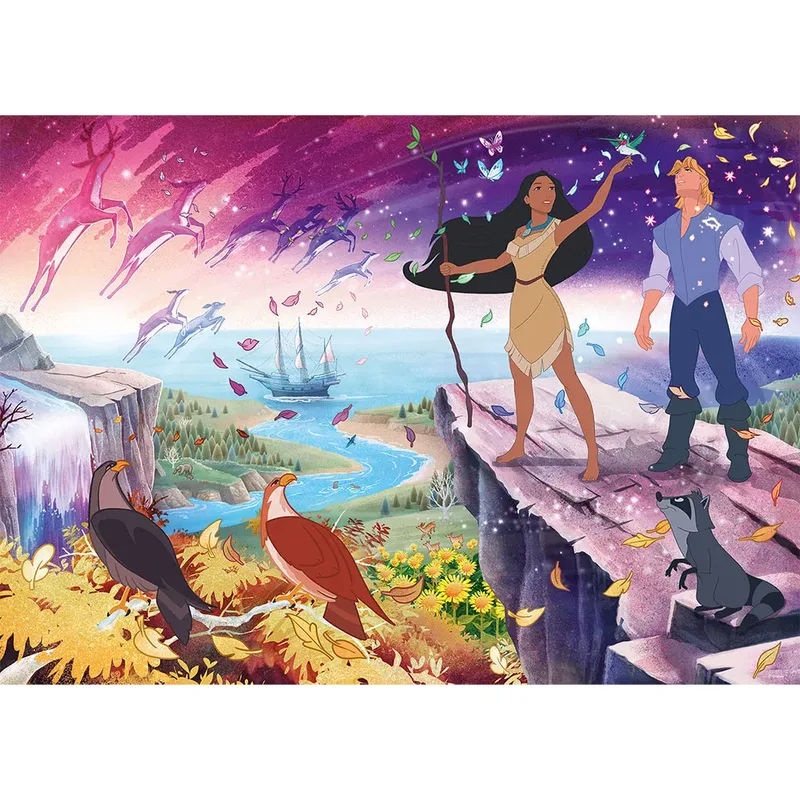 puzzel Disney - Pocahontas - 1000 stukjes legpuzzel. de Ravensburger, édition Multicolore – boîte 4 sur 4