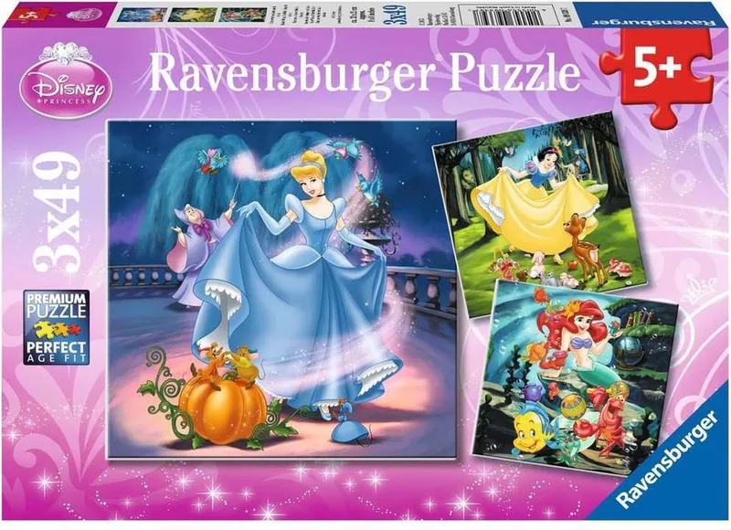 puzzel Disney Princess - 3x49 stukjes - Kinderpuzzel from Ravensburger, Multicolour edition – box