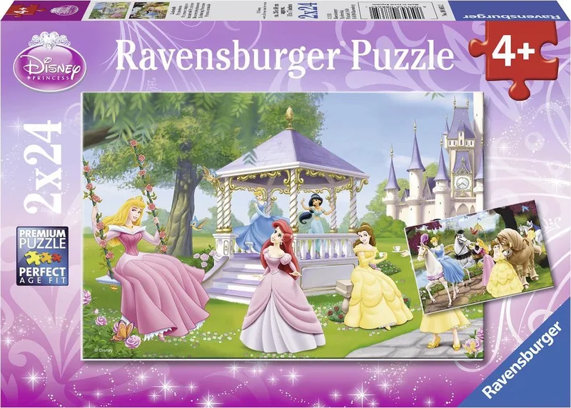 puzzel Disney Princess Betoverende prinsessen - 2x24 stukjes - kinderpuzzel van Ravensburger, editie Meerkleurig – doos