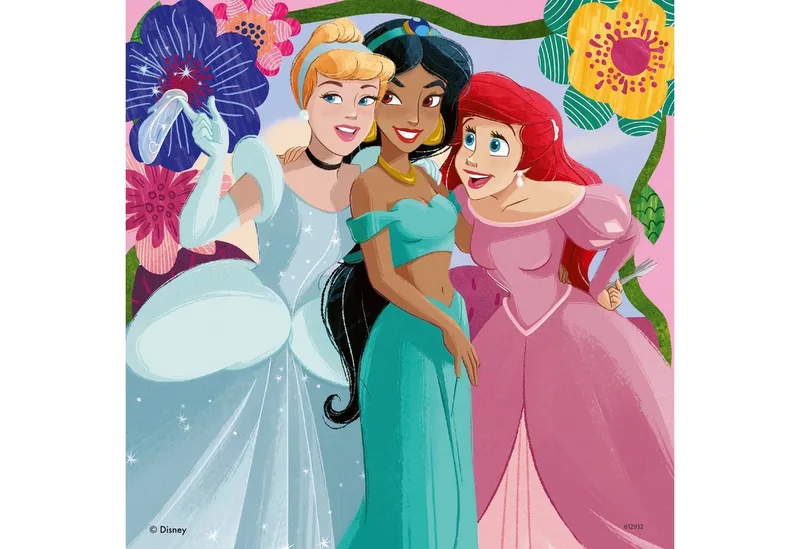 puzzel Disney Princess - Drie puzzels - 49 stukjes - kinderpuzzel van Ravensburger, editie Meerkleurig – doos 3 van 4