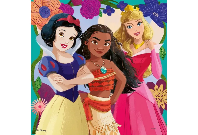 puzzel Disney Princess - Drie puzzels - 49 stukjes - kinderpuzzel van Ravensburger, editie Meerkleurig – doos 4 van 4