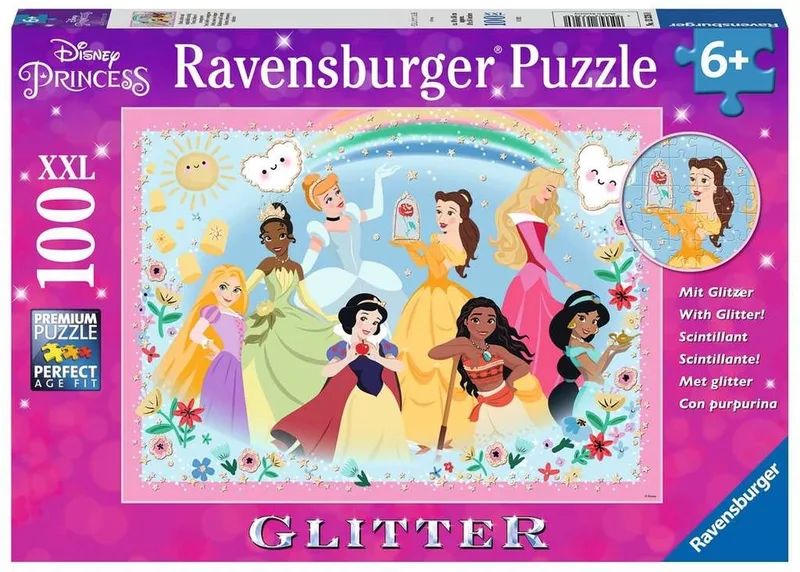 puzzel Disney Princess - Legpuzzel - 100 stukjes van Ravensburger, editie Meerkleurig – doos