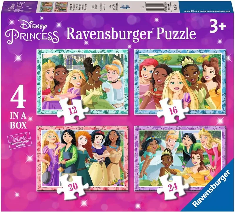 puzzel Disney Princess: Wees wie je wilt zijn - Legpuzzel - 12, 16, 20, 24 stukjes van Ravensburger, editie Meerkleurig – doos