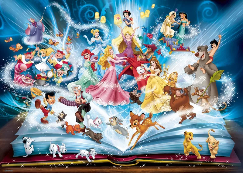 Puzzel Disney's magische sprookjesboek -1500 stukjes - Legpuzzel von Ravensburger, Ausgabe Mehrfarbig – Schachtel 2 von 2