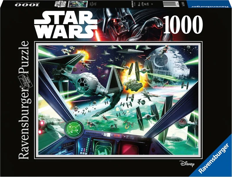 puzzel Disney Star Wars X Wing Cockpit - Legpuzzel - 1000 stukjes van Ravensburger, editie Meerkleurig – doos