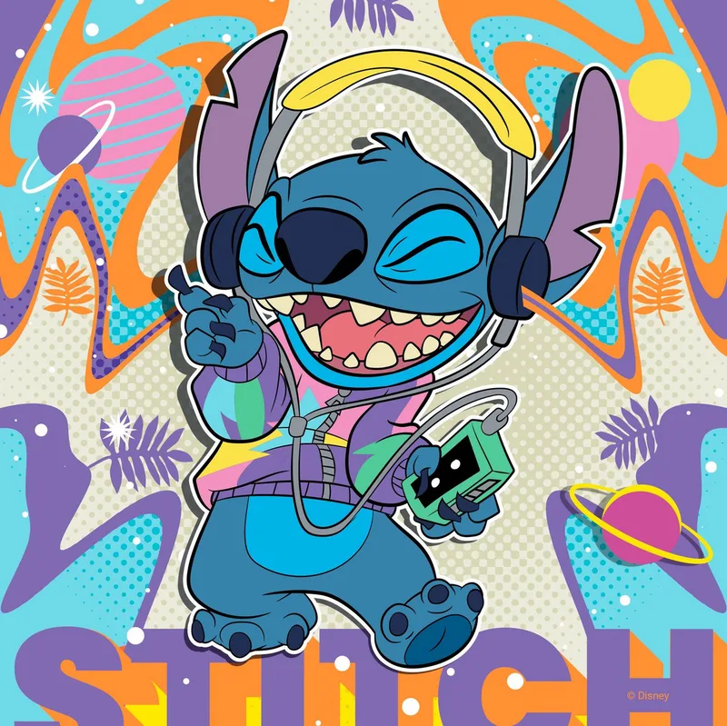 puzzel Disney Stitch - Drie puzzels - 49 stukjes - kinderpuzzel from Ravensburger, Multicolour edition – box 2 of 5