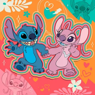 puzzel Disney Stitch - Drie puzzels - 49 stukjes - kinderpuzzel from Ravensburger, Multicolour edition – box 3 of 5