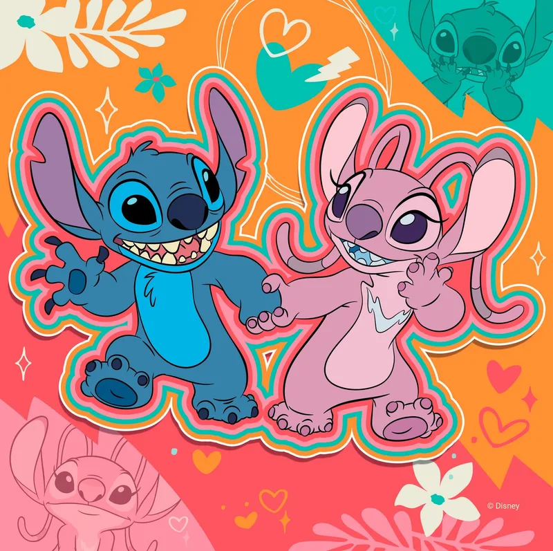 puzzel Disney Stitch - Drie puzzels - 49 stukjes - kinderpuzzel from Ravensburger, Multicolour edition – box 3 of 5