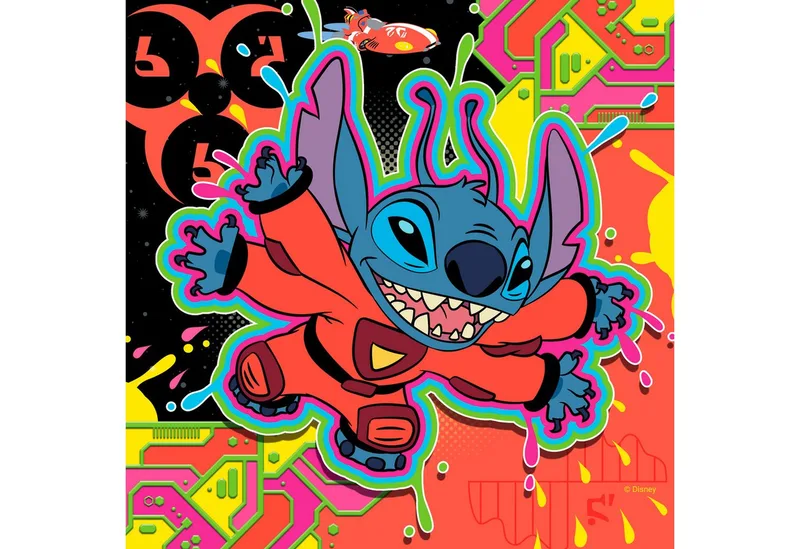puzzel Disney Stitch - Drie puzzels - 49 stukjes - kinderpuzzel from Ravensburger, Multicolour edition – box 4 of 5
