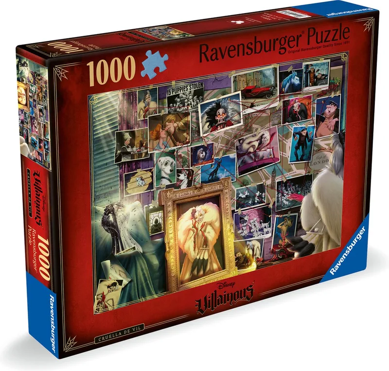 puzzel Disney Villainous: - Legpuzzel - 1000 stukjes von Ravensburger, Ausgabe Cruella de Vil – Schachtel