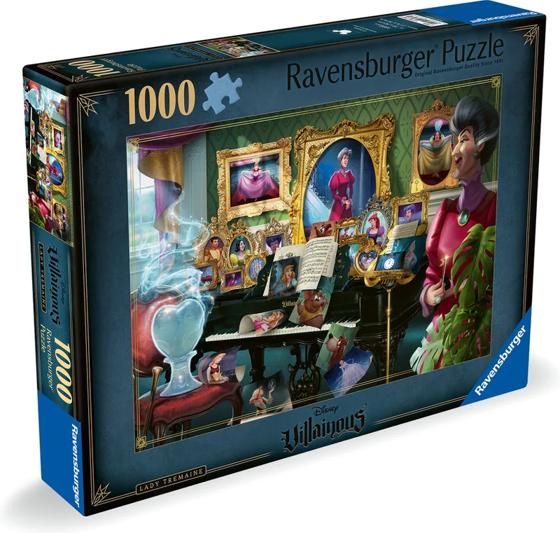 puzzel Disney Villainous: - Legpuzzel - 1000 stukjes van Ravensburger, editie Lady Tremaine – doos