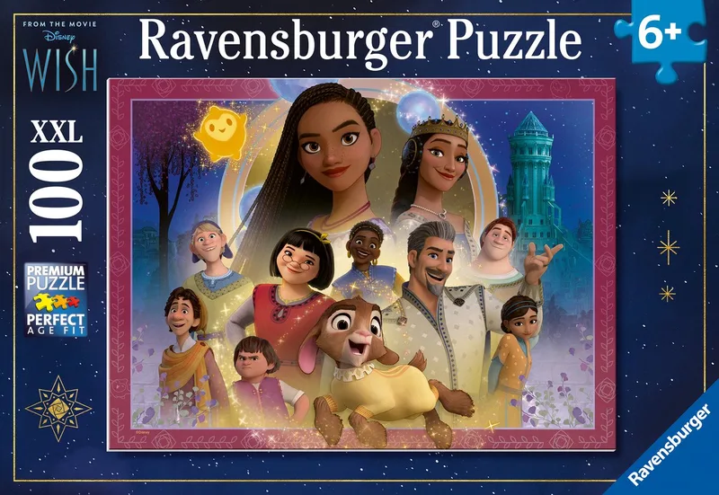 puzzel Disney Wish - Legpuzzel - 100 XXL stukjes van Ravensburger, editie Meerkleurig – doos