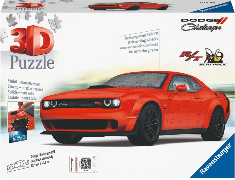 puzzel Dodge Challenger R/T Scat Pack Widebody auto. van Ravensburger, editie Meerkleurig – doos
