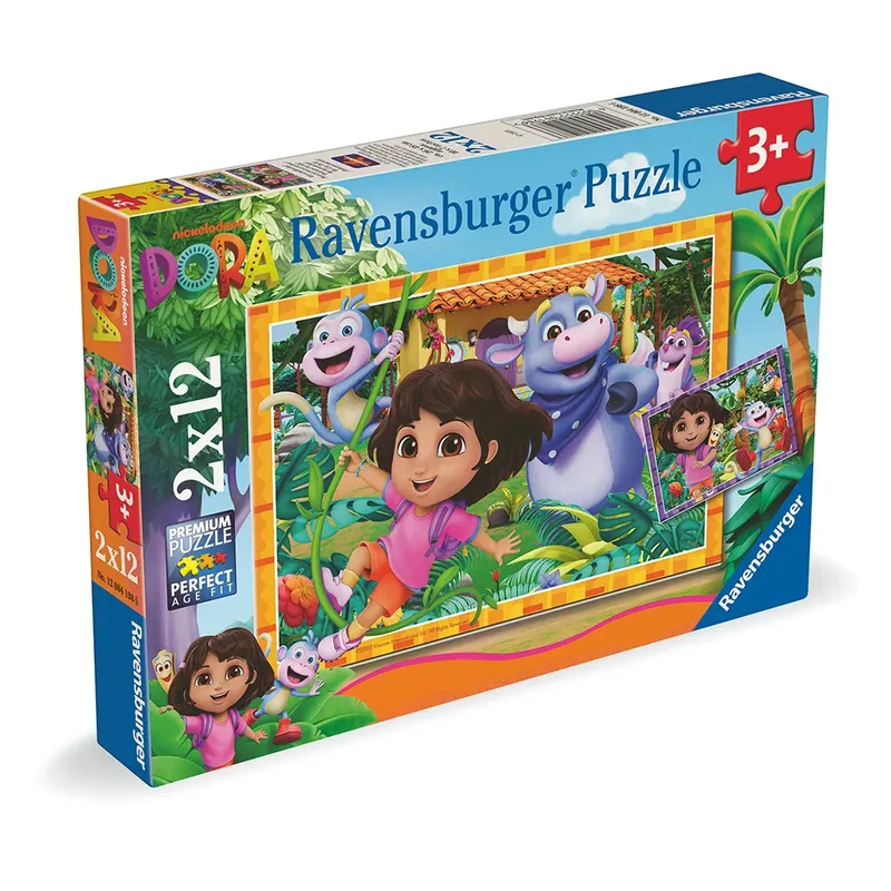 puzzel Dora the Explorer We can do it! - Legpuzzel - 2x12 stukjes van Ravensburger, editie Meerkleurig – doos 2 van 2