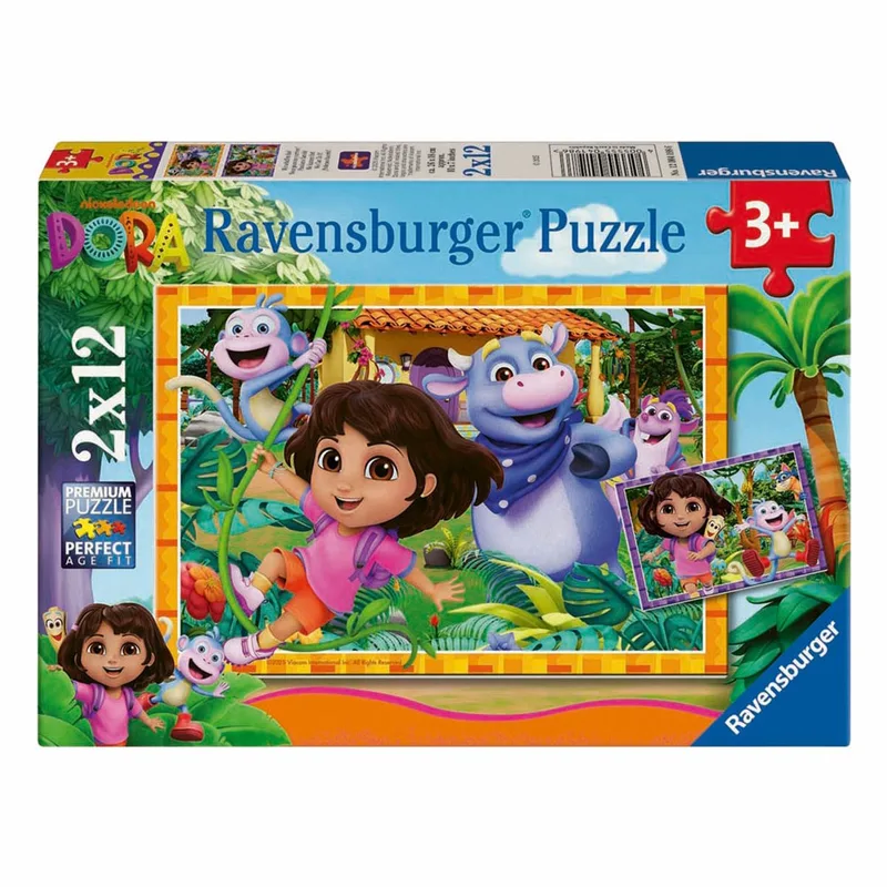 puzzel Dora the Explorer We can do it! - Legpuzzel - 2x12 stukjes van Ravensburger, editie Meerkleurig – doos 1 van 2
