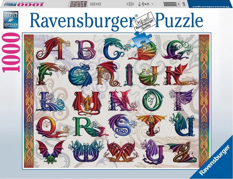 puzzel Drakenalfabet - Legpuzzel - 1000 stukjes from Ravensburger, Multicolour edition – box