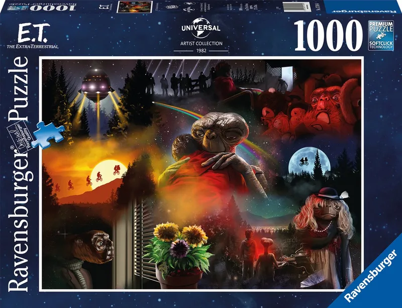 puzzel E.T. The Extra Terrestrial - legpuzzel - 1000 stukjes van Ravensburger, editie Meerkleurig – doos