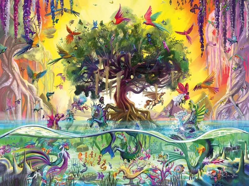 puzzel Eenhoorns 1500pcs von Ravensburger, Ausgabe Mehrfarbig – Schachtel 2 von 2