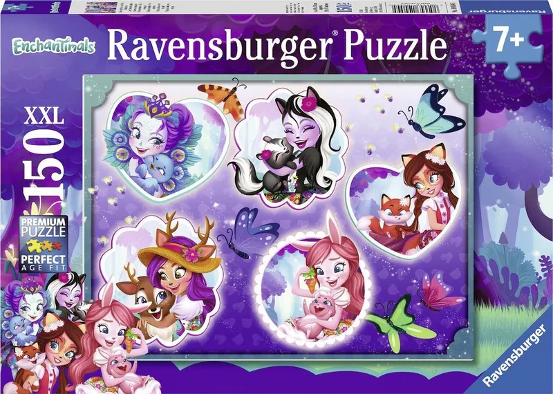 puzzel Enchantimals and friends - legpuzzel - 150 stukjes van Ravensburger, editie Meerkleurig – doos